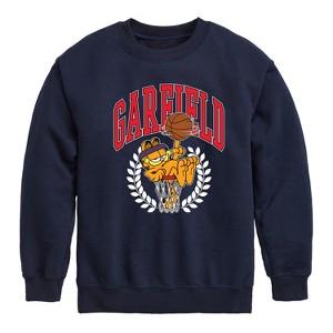 Boys' - Garfield - Basketball Graphic Long Sleeve Fleece Sweatshirt - 1 of 4
