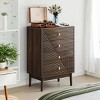 Mid-Century Modern 4 Drawer Storage Dresser with Wood Legs, Multipurpose Organizer for Bedroom, Living Room, or Entryway – The Pop Home - 2 of 4