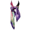 Wrapables Silky Feeling Satin Square Scarf, Violet Bouquet - image 3 of 4