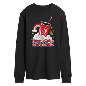 Men's - Coca-Cola - Have A Coke And A Smile Long Sleeve Graphic T-Shirt - 1 of 4