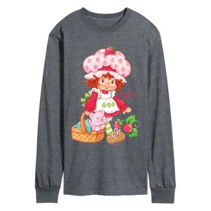 Men's - Strawberry Shortcake - Custard In Basket Long Sleeve Graphic T-Shirt - 1 of 3