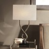Uttermost Modern Industrial Table Lamp 31" Tall Distressed Aged Silver Leaf Beige Linen Fabric Shade for Living Room Bedroom House - 3 of 3