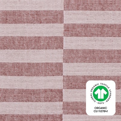 Maroon Stripe Organic Cotton Baby Bassinet Sheet
