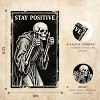 Lomsoe Vintage Metal Wall Sign 8x12 Inch, Stay Positive Thumbs Up Skeleton Tin Sign, Funny Gothic Wall Art Man Cave & Office Retro Decor - 2 of 4