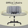 ALEXOUN Armless Desk Chairs with Wheels,Adjustable High,Comfy Cross Legged Swivel Vanity Chair with Back,Cute Home Chair,for Office,Vanity Desk - 4 of 4