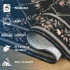 GustoWave Various sizes Floral Neutral Washable Hallway Low Pile Area Rug for Bedroom, Living Room, Black - 3 of 4