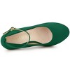 Allegra K Women's Back to College Round Toe Stiletto Heel Ankle Strap Pumps - 4 of 4