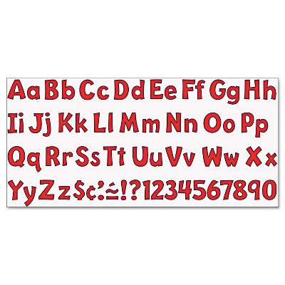 Red Playful 4-Inch Letter and Number Set