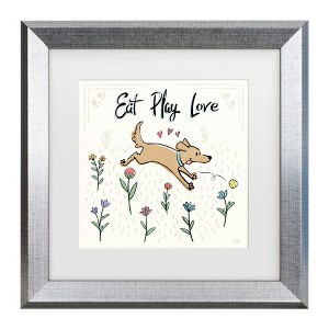 Trademark Fine Art - Janelle Penner Dogs in the Garden II Matted Framed Art - 1 of 4