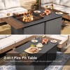 Lausaint Home 64" Gas Fire Pit Table with expandable Tabletop, 55,000 BTU - 3 of 4