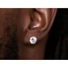 Turandoss Moissanite Screw Back Earrings, Round D Color VVS1 Clarity Conflict Free Lab Created Moissanite Stud Earrings - 3 of 4