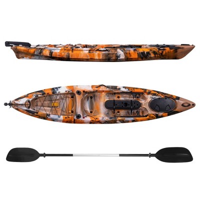 12-Foot Fishing Boat Kayak, Sit On The Top Fishing Kayak with Large Rear Storage