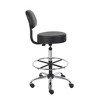 Medical/Drafting Stool with Back Cushion - Boss Office Products - image 3 of 4