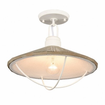 Elk Home Cape May 1 - Light Semi-Flush Mount in  White Coral