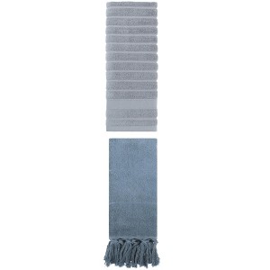 REGALWOVEN 2 Packs Solid Absorbent Soft Cotton Hand Towels 14" x 30" - 1 of 4