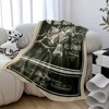 1pc Vintage Victorian Christmas Sofa Throw Blanket - Soft Flannel Large Blanket - Machine Washable All-Season for Living Room, Bed, Travel - 4 of 4