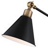 360 Lighting Wray 26 3/4" Tall Industrial Modern Desk Lamps Set of 2 USB Port Adjustable Black Brass Finish Metal Home Office Living Room Charging - 3 of 4