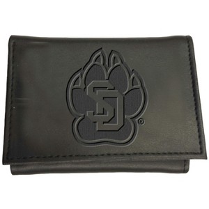 Evergreen NCAA University of South Dakota Black Leather Trifold Wallet Officially Licensed with Gift Box - 1 of 1