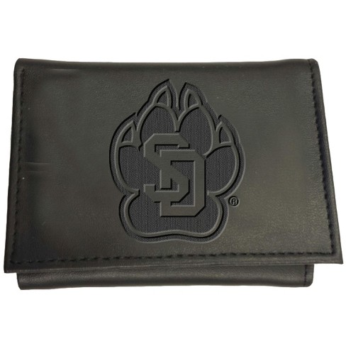 Evergreen NCAA University of South Dakota Black Leather Trifold Wallet Officially Licensed with Gift Box - image 1 of 1