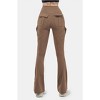 DOMETOUR Women's High Waisted Cargo Joggers Flare Leggings Womens Cargo Pants with Pockets - 2 of 4