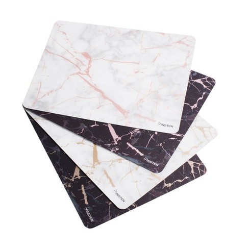 Insten Ultra Thin Mouse Pad Reflective Non Slip Marble Mouse Pad