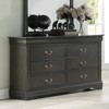 Acme Furniture 57" Louis Philippe Dresser Dark Gray Finish - 2 of 4