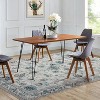 3x5 Rug Vintage Floral Washable Rug Oriental Distressed Living Room Rug Non Slip Backing Soft Faux Wool Throw Carpet Low Pile Foldable Thin Rug Beige - 2 of 4