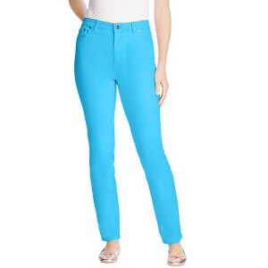 Woman Within Plus Size Tall Straight-Leg Stretch Denim Jean - 1 of 4
