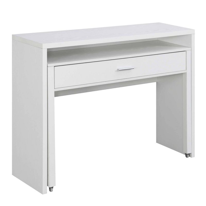 Newport JB Console Sliding Desk with Drawer and Riser - Breighton Home, 4 of 10