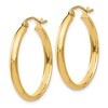 Black Bow Jewelry 2.75mm x 25mm Polished 14k Yellow Gold Domed Round Hoop Earrings - 2 of 4