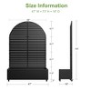 PexFix 72" x 35" Tall Wrought Iron Garden Arched Trellis with Planter Box Black Outdoor Plant Support for Climbing Flowers Vines Patio Yard Decor - 3 of 4