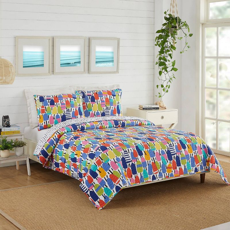 Kate Nelligan for Makers Collective Buoys Quilt Set Blue/Green/Red, 4 of 8