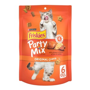 Purina Friskies Party Mix Original Crunch Chicken Cat Treats - 1 of 4