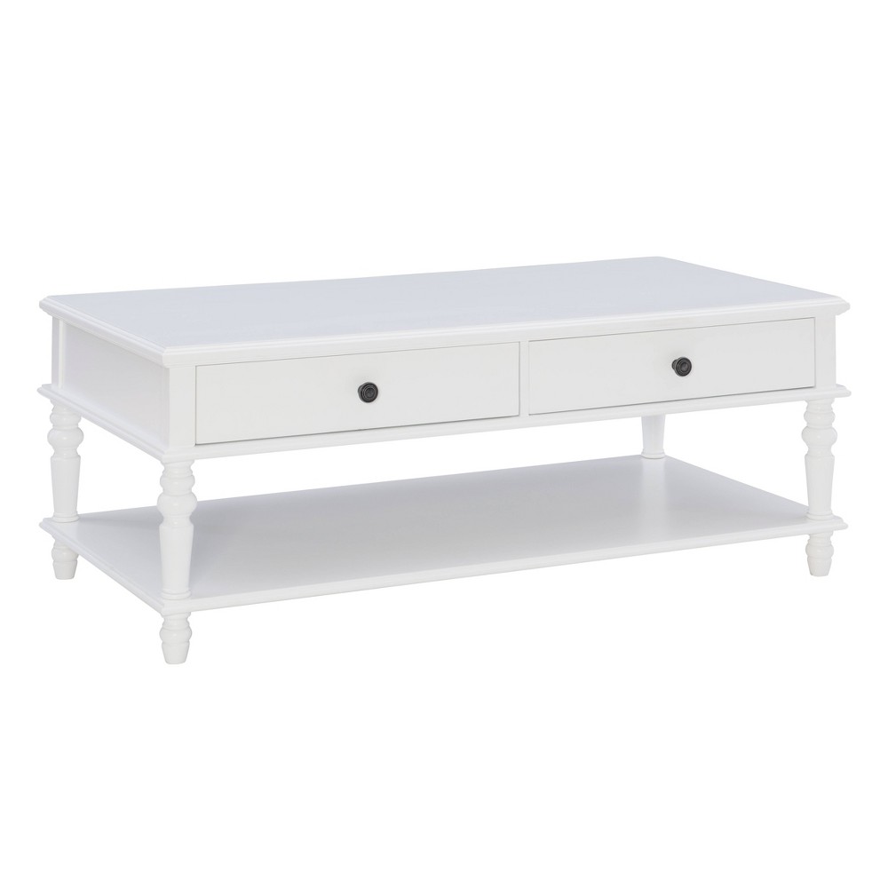 Photos - Coffee Table Powell Miele Rectangle  White