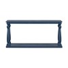 Console Tables Blue with Bottom Shelf and Vase Legs, Classic Wood Console Tables for Hallway, Entryway or Living Room Display and Storage-The Pop Home - 4 of 4