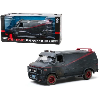 1983 GMC Vandura Black Weathered Version with Bullet Holes "The A-Team" TV Series 1/18 Diecast Model Car by Greenlight