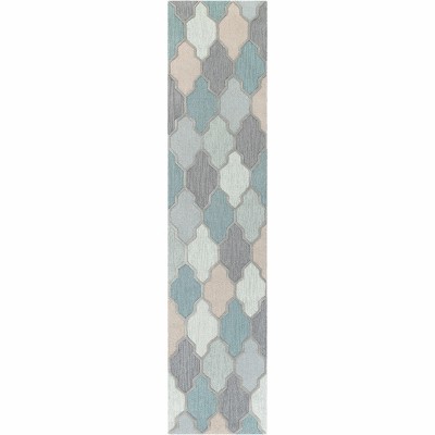 Hauteloom Monteview Sage&Teal Geometric Wool Rug