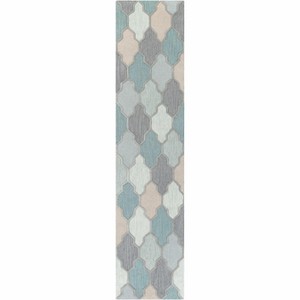 Hauteloom Monteview Sage&Teal Geometric Wool Rug - 1 of 4