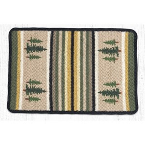 Earth Rugs Tall Timbers Oblong Printed Placemat 13"x19" – Rustic Cabin Dining Mat - 1 of 3