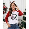 Merry Christmas Sweatshirts For Women Gnomes Funny Sweatshirt Cute Long Sleeve Xmas Holiday Tree Graphic Pullover Top - 3 of 4