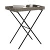vidaXL Folding Tray Table Grey Flat PE rattan, powder-coated steel, PC board - 4 of 4
