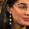 Ross-Simons 7.5-10.5mm Cultured Pearl and 10mm 18kt Gold Over Sterling Ball Drop Earrings - 2 of 3