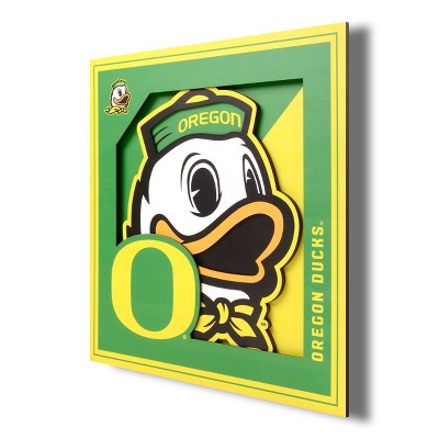 NCAA Oregon Ducks 3D Logo Series Wall Art - 12"x12"