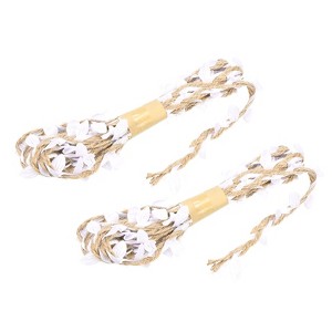 Unique Bargains Jungle Wedding Party Home Decor Burlap Leaf Ribbon Artificial Vine 2 Pcs - 1 of 4