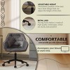 Velvet Upholstered,Modern Adjustable Swivel Office Desk Chair With Arms Wheels For Living Room, Bedroom,Office,Study Room-Cuddlewood - 3 of 4
