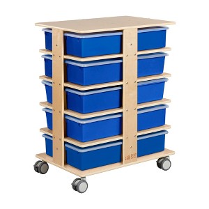 ECR4Kids 20-Compartment Mobile Storage Tower and 20 Cubby Bins, 5x4 ...