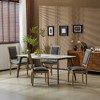 TiramisuBest [Set of 4] French Country Dining Chairs with Cane Backrest & Upholstered Seats,Vintage Solid Wood Frame,Blue Gray - 4 of 4