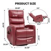 Heat Massage Manual Recliner Chair with Rocker and Swivel in Fabric for Living Room - 2 of 4
