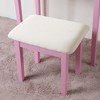 YONWAY Makeup Vanity Table and Stool Set with Adjustable Mirror and Three Storage Drawers for Bedroom,Ideal for Jewelry and Cosmetics Storage - 4 of 4