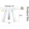Okak Round Dining Table for 4-6 People, 42" with Marble Top Stainless Steel Leg for Dining Room Kitchen Living Room - 3 of 4